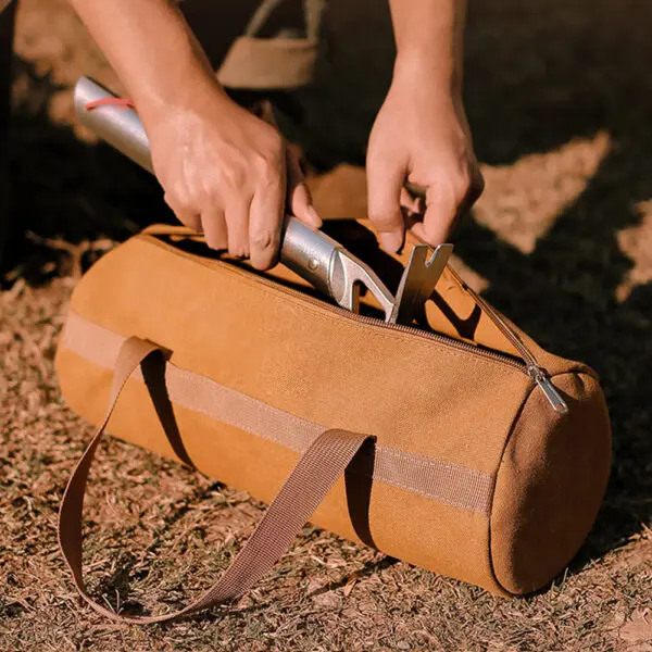 Camping Tools Storage Bag Large Capacity Cylinder Tent Stake Bag Lightweight Tent Peg Ground Nail Holder Bag for Outdoor Camping - Image 2