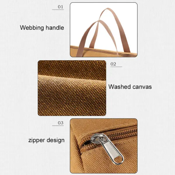 Camping Tools Storage Bag Large Capacity Cylinder Tent Stake Bag Lightweight Tent Peg Ground Nail Holder Bag for Outdoor Camping - Image 5