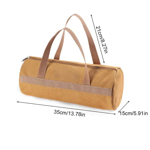 Camping Tools Storage Bag Large Capacity Cylinder Tent Stake Bag Lightweight Tent Peg Ground Nail Holder Bag for Outdoor Camping - Image 6