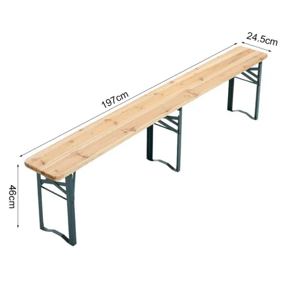 BreeinsPortable Picnic Bench, Outdoor Wooden Folding Camping Dining bench for Patio Garden Outdoor Camping Use - Image 7