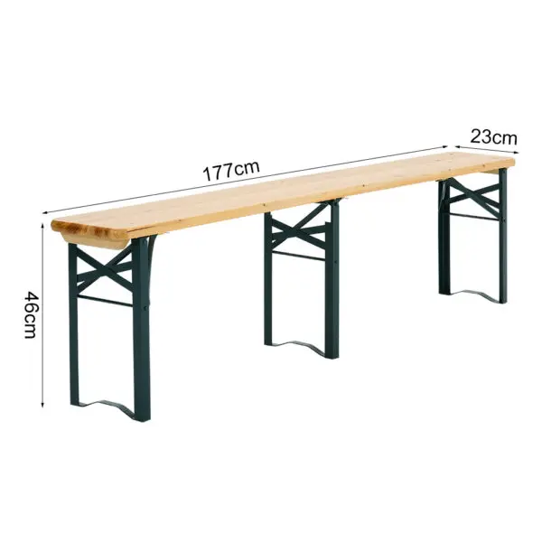 BreeinsPortable Picnic Bench, Outdoor Wooden Folding Camping Dining bench for Patio Garden Outdoor Camping Use - Image 8