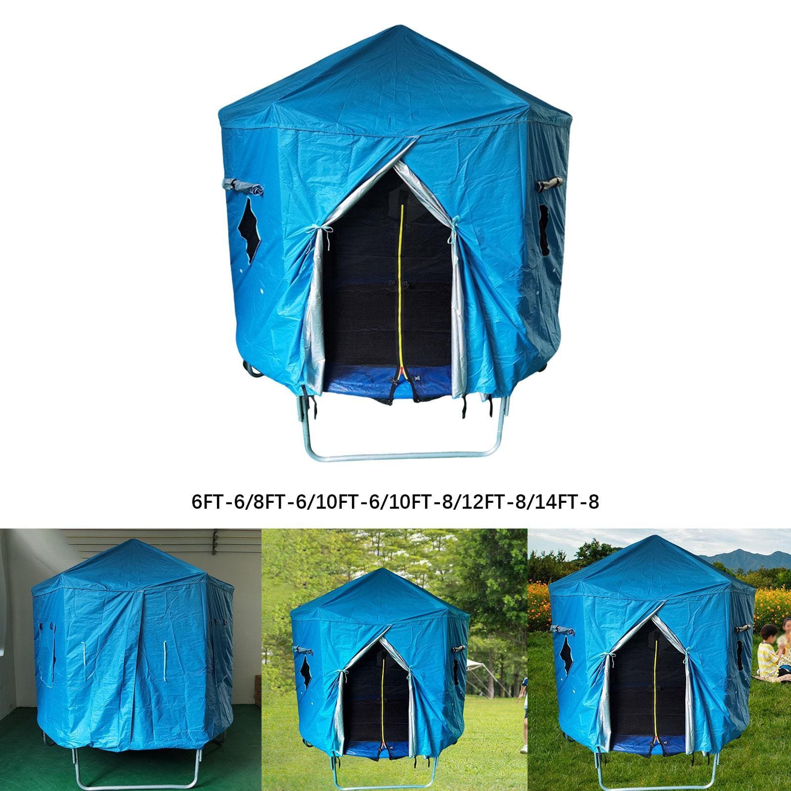 Trampoline Sunshade Cover Trampoline Accessories Breathable Protective Cover Blue Easy to Install Trampoline Tent Sun Protection