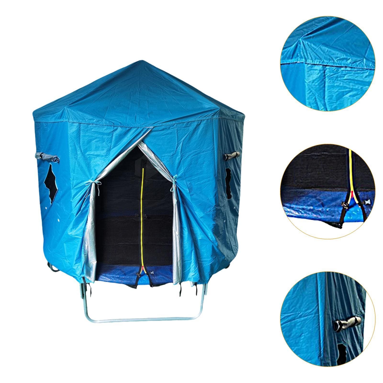 Trampoline Sunshade Cover Trampoline Accessories Breathable Protective Cover Blue Easy to Install Trampoline Tent Sun Protection